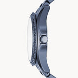 Buy Shop Fossil Riley Quartz Blue Dial Blue Steel Strap Watch for Women - ES4294 USA Online