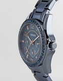 Buy Shop Fossil Riley Quartz Blue Dial Blue Steel Strap Watch for Women - ES4294 USA Online
