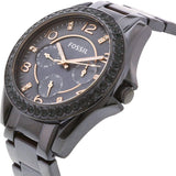 Buy Shop Fossil Riley Quartz Blue Dial Blue Steel Strap Watch for Women - ES4294 USA Online