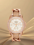 Buy Shop Fossil Riley White Dial Sand Leather Strap Watch for Women - ES3466 USA Online