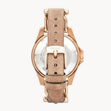 Buy Shop Fossil Riley White Dial Sand Leather Strap Watch for Women - ES3466 USA Online
