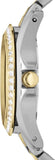 Buy Shop Fossil Riley White Dial Two Tone Steel Strap Watch for Women - ES3204 USA Online