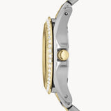 Buy Shop Fossil Riley White Dial Two Tone Steel Strap Watch for Women - ES3204 USA Online