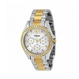 Buy Shop Fossil Riley White Dial Two Tone Steel Strap Watch for Women - ES3204 USA Online