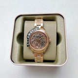 Buy Shop Fossil Rye Automatic Skeleton Rose Gold Dial Rose Gold Steel Strap Watch for Women - BQ3754 USA Online