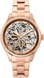 Buy Shop Fossil Rye Automatic Skeleton Rose Gold Dial Rose Gold Steel Strap Watch for Women - BQ3754 USA Online