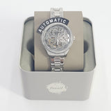 Buy Shop Fossil Rye Automatic Skeleton Silver Dial Silver Steel Strap Watch for Women - BQ3753 USA Online