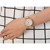 Buy Shop Fossil Rye Mother of Pearl White Dial Gold Steel Strap Watch for Women - ES3756 USA Online