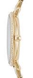 Buy Shop Fossil Rye Mother of Pearl White Dial Gold Steel Strap Watch for Women - ES3756 USA Online