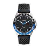 Buy Shop Fossil Sport 54 Day Date Black Dial Black Leather Strap Watch for Men - FS5321 USA Online