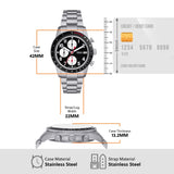 Buy Shop Fossil Sport Tourer Chronograph Black Dial Silver Steel Strap Watch for Men - FS6045 USA Online