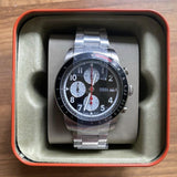 Buy Shop Fossil Sport Tourer Chronograph Black Dial Silver Steel Strap Watch for Men - FS6045 USA Online