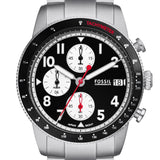 Buy Shop Fossil Sport Tourer Chronograph Black Dial Silver Steel Strap Watch for Men - FS6045 USA Online
