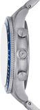 Buy Shop Fossil Sport Tourer Chronograph Blue Dial Silver Steel Strap Watch for Men - FS6047 USA Online