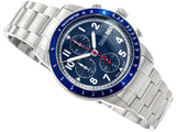 Buy Shop Fossil Sport Tourer Chronograph Blue Dial Silver Steel Strap Watch for Men - FS6047 USA Online