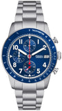 Buy Shop Fossil Sport Tourer Chronograph Blue Dial Silver Steel Strap Watch for Men - FS6047 USA Online