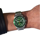 Buy Shop Fossil Sport Tourer Chronograph Green Dial Silver Steel Strap Watch for Men - FS6048 USA Online
