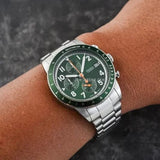 Buy Shop Fossil Sport Tourer Chronograph Green Dial Silver Steel Strap Watch for Men - FS6048 USA Online