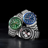Buy Shop Fossil Sport Tourer Chronograph Green Dial Silver Steel Strap Watch for Men - FS6048 USA Online