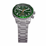 Buy Shop Fossil Sport Tourer Chronograph Green Dial Silver Steel Strap Watch for Men - FS6048 USA Online