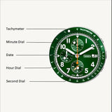 Buy Shop Fossil Sport Tourer Chronograph Green Dial Silver Steel Strap Watch for Men - FS6048 USA Online