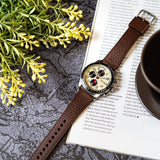 Buy Shop Fossil Sport Tourer Chronograph White Dial Brown Leather Strap Watch for Men - FS6042 USA Online