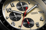 Buy Shop Fossil Sport Tourer Chronograph White Dial Brown Leather Strap Watch for Men - FS6042 USA Online