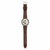 Buy Shop Fossil Sport Tourer Chronograph White Dial Brown Leather Strap Watch for Men - FS6042 USA Online