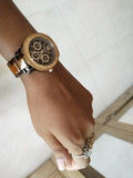 Buy Shop Fossil Stella Multifunction Brown Dial Two Tone Steel Strap Watch for Women - ES4079 USA Online