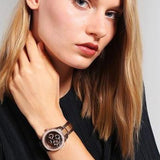 Buy Shop Fossil Stella Multifunction Brown Dial Two Tone Steel Strap Watch for Women - ES4079 USA Online