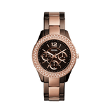 Buy Shop Fossil Stella Multifunction Brown Dial Two Tone Steel Strap Watch for Women - ES4079 USA Online