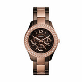 Buy Shop Fossil Stella Multifunction Brown Dial Two Tone Steel Strap Watch for Women - ES4079 USA Online