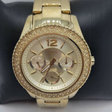 Buy Shop Fossil Stella Multifunction Gold Dial Gold Steel Strap Watch for Women - ES3589 USA Online