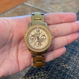 Buy Shop Fossil Stella Multifunction Gold Dial Gold Steel Strap Watch for Women - ES3589 USA Online