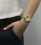 Buy Shop Fossil Stella Multifunction Gold Dial Gold Steel Strap Watch for Women - ES3589 USA Online