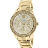 Buy Shop Fossil Stella Multifunction Gold Dial Gold Steel Strap Watch for Women - ES3589 USA Online