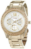 Buy Shop Fossil Stella Multifunction Gold Dial Gold Steel Strap Watch for Women - ES3589 USA Online