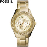 Buy Shop Fossil Stella Multifunction Gold Dial Gold Steel Strap Watch for Women - ES3589 USA Online