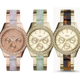 Buy Shop Fossil Stella Multifunction Gold Dial Two Tone Steel Strap Watch for Women - ES4756 USA Online