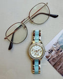 Buy Shop Fossil Stella Multifunction Gold Dial Two Tone Steel Strap Watch for Women - ES4757 USA Online