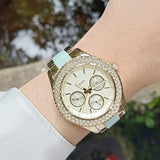 Buy Shop Fossil Stella Multifunction Gold Dial Two Tone Steel Strap Watch for Women - ES4757 USA Online