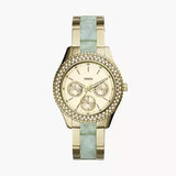 Buy Shop Fossil Stella Multifunction Gold Dial Two Tone Steel Strap Watch for Women - ES4757 USA Online
