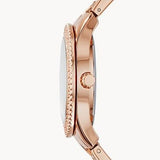 Buy Shop Fossil Stella Rose Gold Dial Rose Gold Steel Strap Watch for Women - ES3590 USA Online