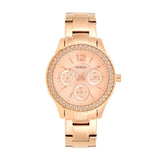 Buy Shop Fossil Stella Rose Gold Dial Rose Gold Steel Strap Watch for Women - ES3590 USA Online