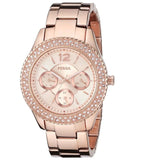 Buy Shop Fossil Stella Rose Gold Dial Rose Gold Steel Strap Watch for Women - ES3590 USA Online