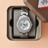 Buy Shop Fossil Stella Silver Dial Silver Steel Strap Watch for Women - ES3588 USA Online