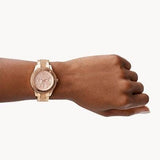 Buy Shop Fossil Stella Sport Multifunction Rose Gold Dial Rose Gold Steel Strap Watch for Women - ES5106 USA Online