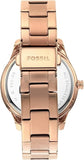 Buy Shop Fossil Stella Sport Multifunction Rose Gold Dial Rose Gold Steel Strap Watch for Women - ES5106 USA Online