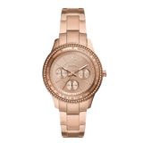 Buy Shop Fossil Stella Sport Multifunction Rose Gold Dial Rose Gold Steel Strap Watch for Women - ES5106 USA Online