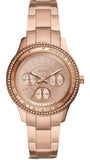 Buy Shop Fossil Stella Sport Multifunction Rose Gold Dial Rose Gold Steel Strap Watch for Women - ES5106 USA Online